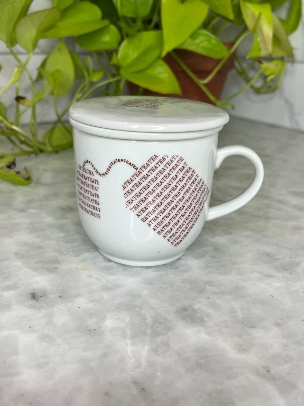 Vintage Toscany Collection Japan Tea Infuser Mug with Lid Loose Leaf Steeper Cup